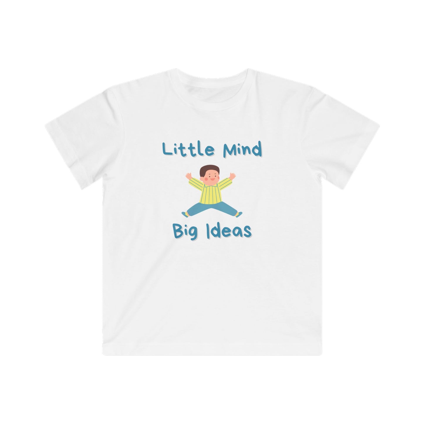 Kids Inspirational Tee, Little Mind Big Ideas Shirt, Youth Motivational T-Shirt, Children’s Creative Wear, Gifts for Young Dreamers
