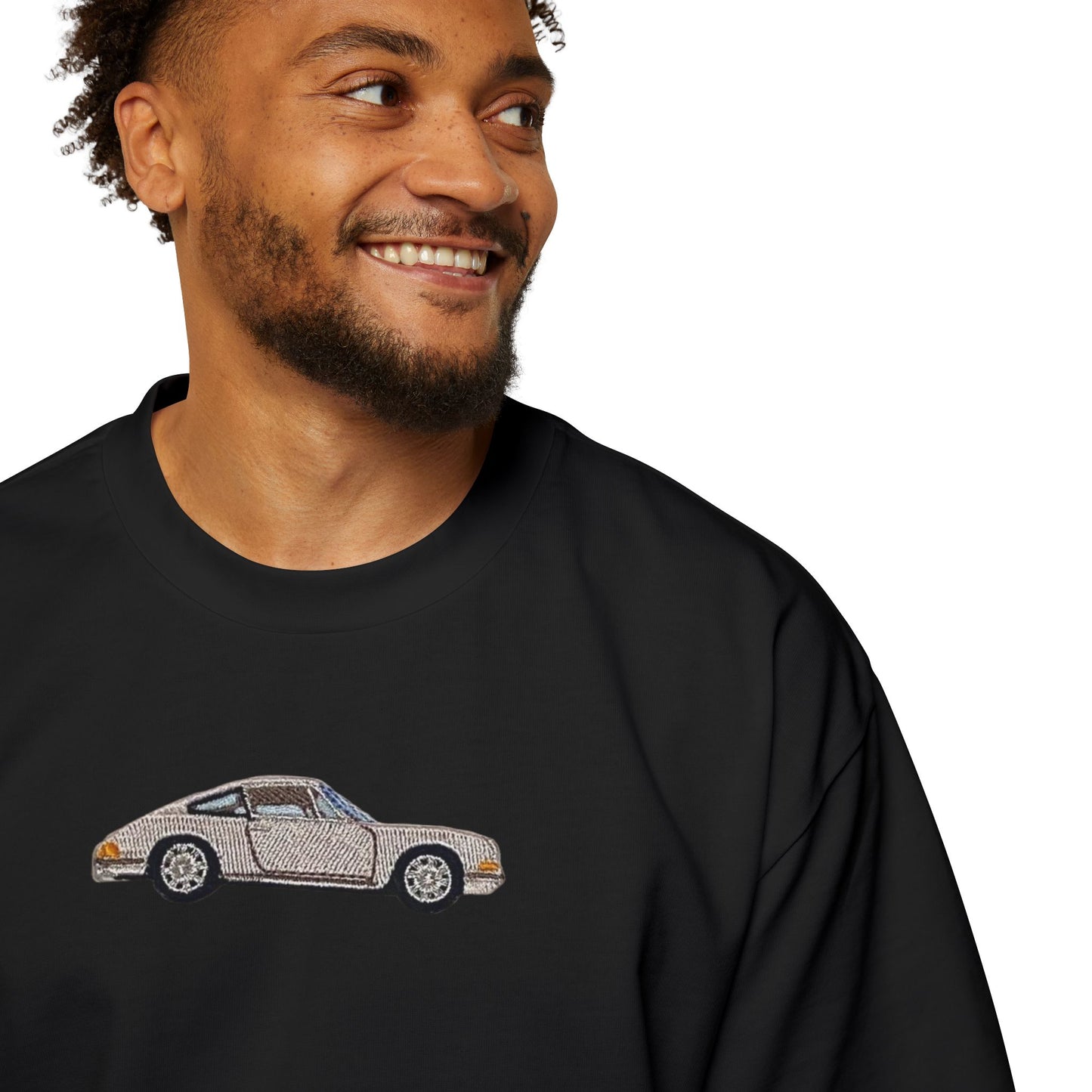 Oversized Embroidered T-Shirt – Sports Car | Urbon Bonds