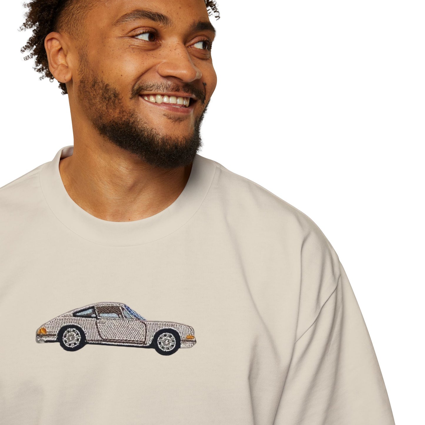 Oversized Embroidered T-Shirt – Sports Car | Urbon Bonds
