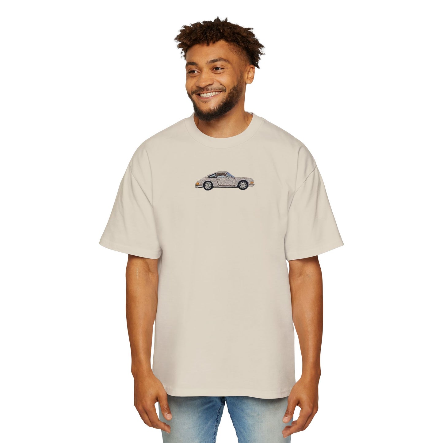 Oversized Embroidered T-Shirt – Sports Car | Urbon Bonds