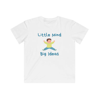 Kids Inspirational Tee, Little Mind Big Ideas Shirt, Youth Motivational T-Shirt, Children’s Creative Wear, Gifts for Young Dreamers