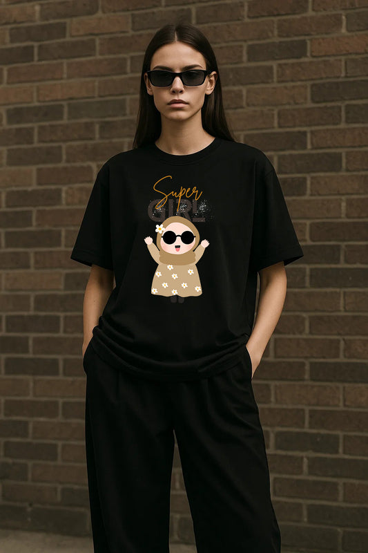 Urbon Bonds “Super Girl” Graphic Tee – Oversized & Regular Fit