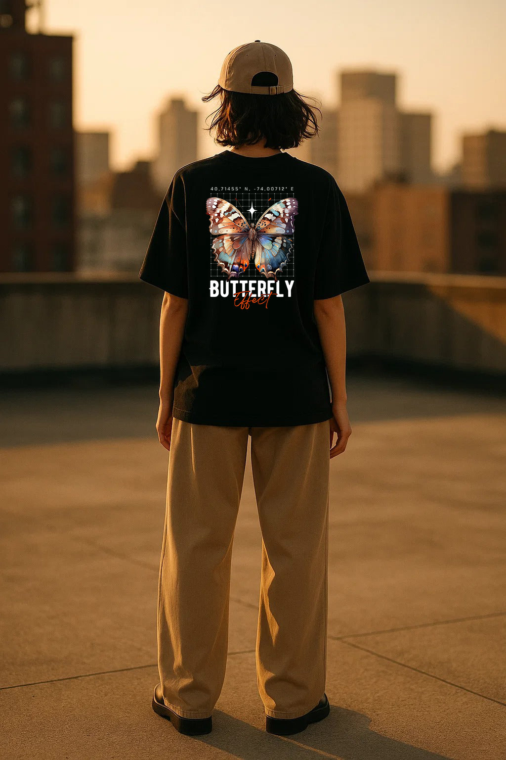 Urbon Bonds “Butterfly Coordinates” Tee – Oversized & Regular Fit