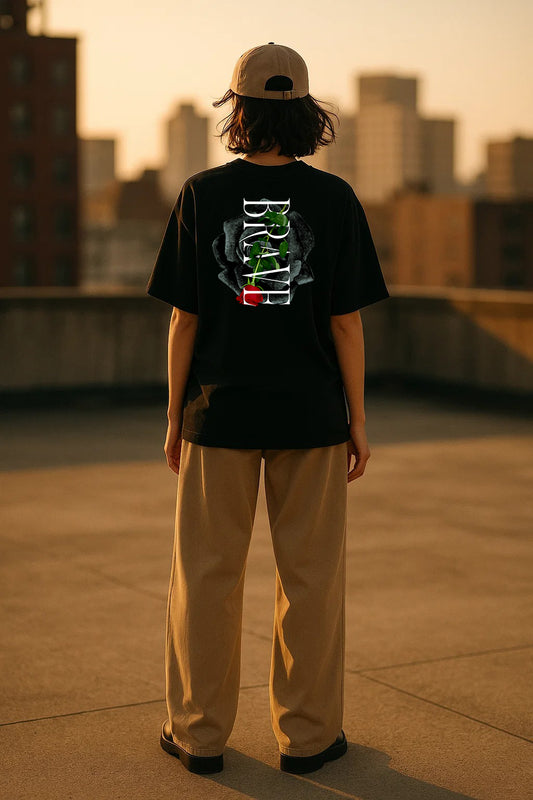 Urbon Bonds “Black Rose” Tee – Oversized & Regular Fit