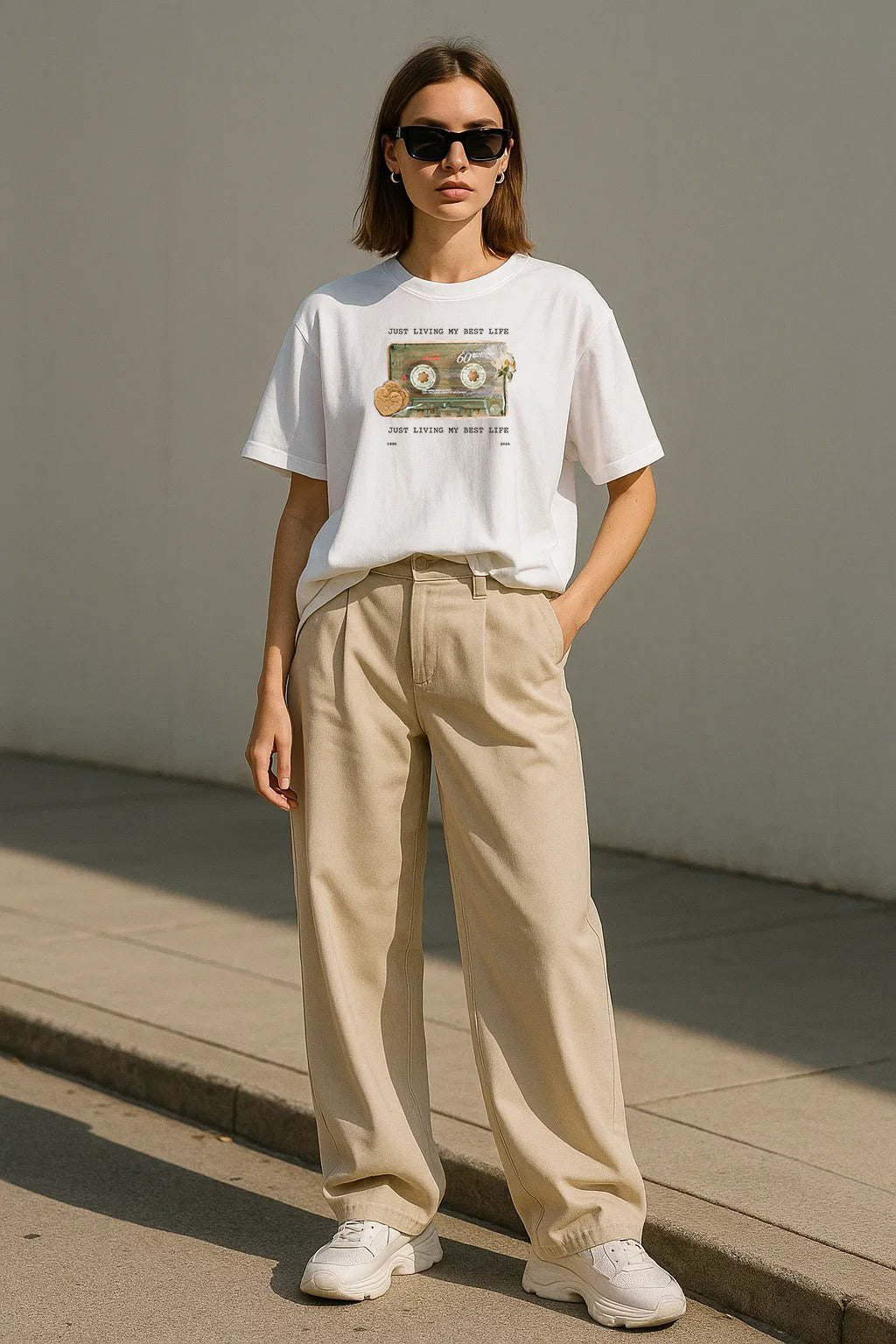 Urbon Bonds Retro Cassette Tee – Oversized & Regular Fit