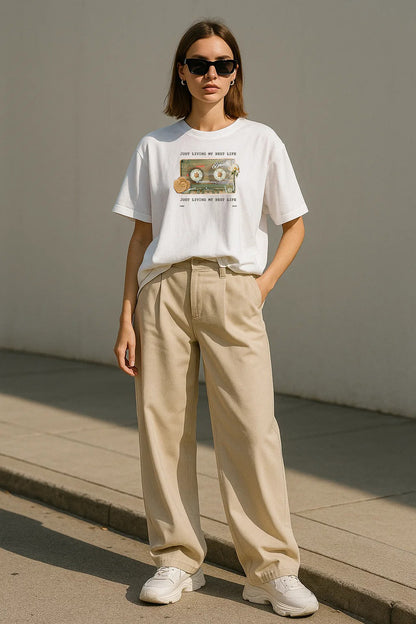 Urbon Bonds Retro Cassette Tee – Oversized & Regular Fit