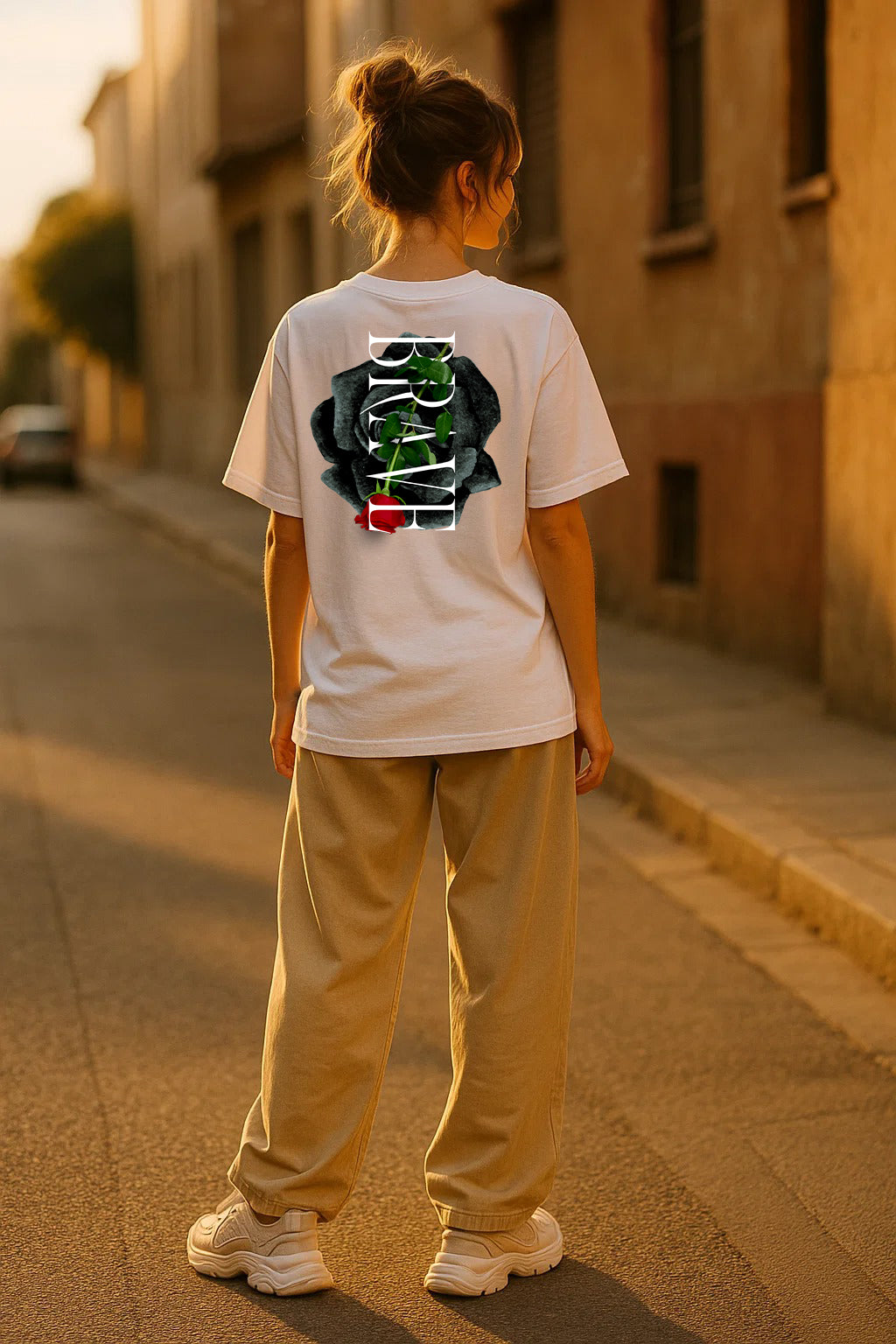 Urbon Bonds “Black Rose” Tee – Oversized & Regular Fit