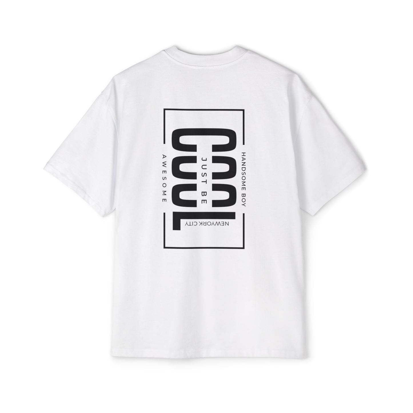 Unisex “Just Be Cool” Graphic Back-Print T-Shirt – Oversized Fit (Black)