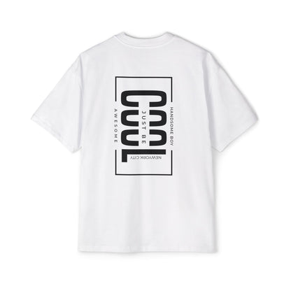 Unisex “Just Be Cool” Graphic Back-Print T-Shirt – Oversized Fit (Black)