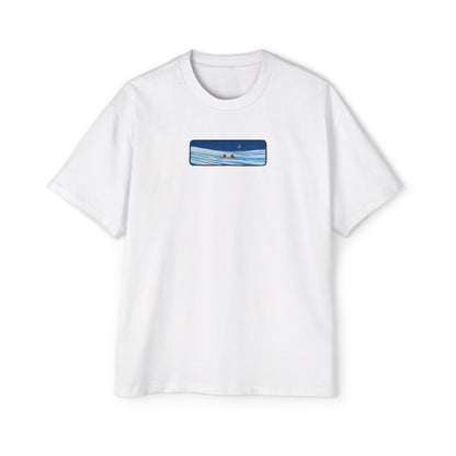 Oversized Embroidered T-Shirt – Night View Of Sea | Urbon Bonds