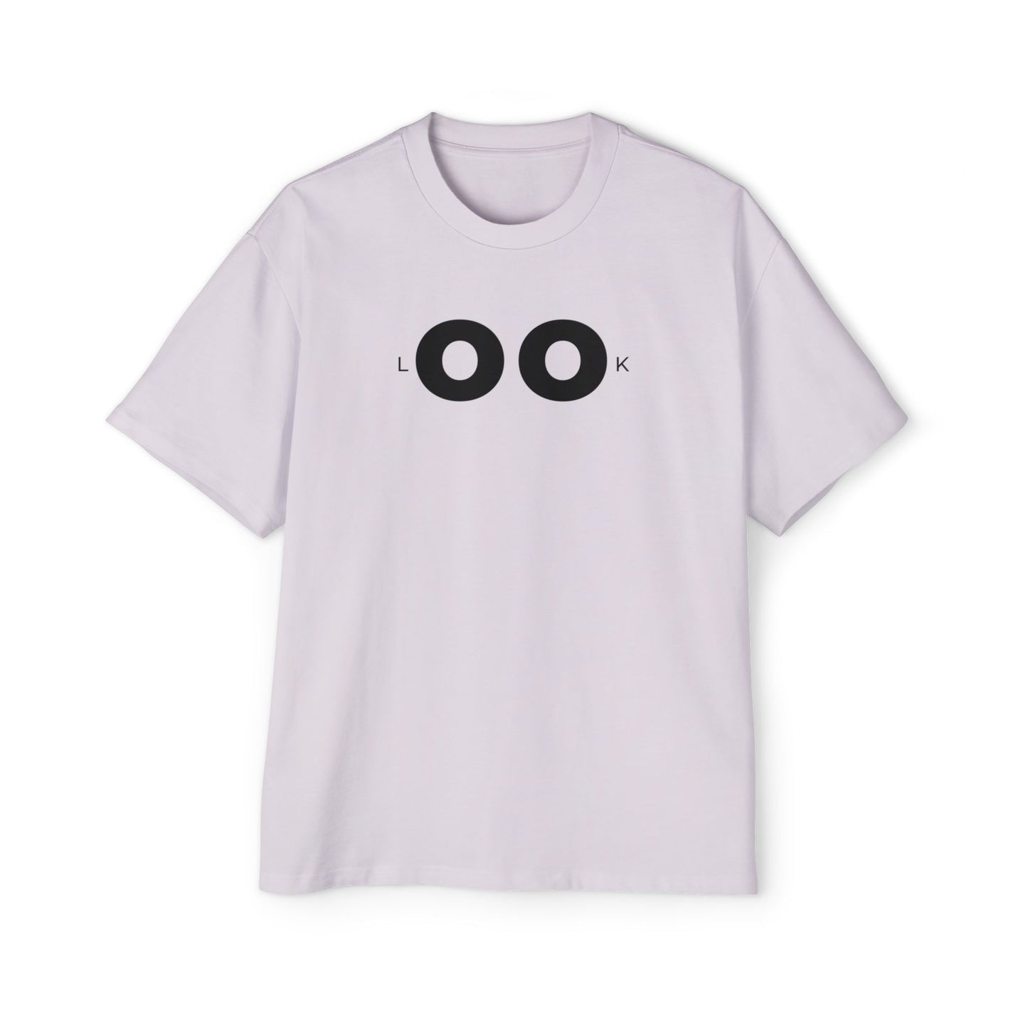 Unisex “LOOK” Eyes Graphic T-Shirt – Oversized Fit (Black)