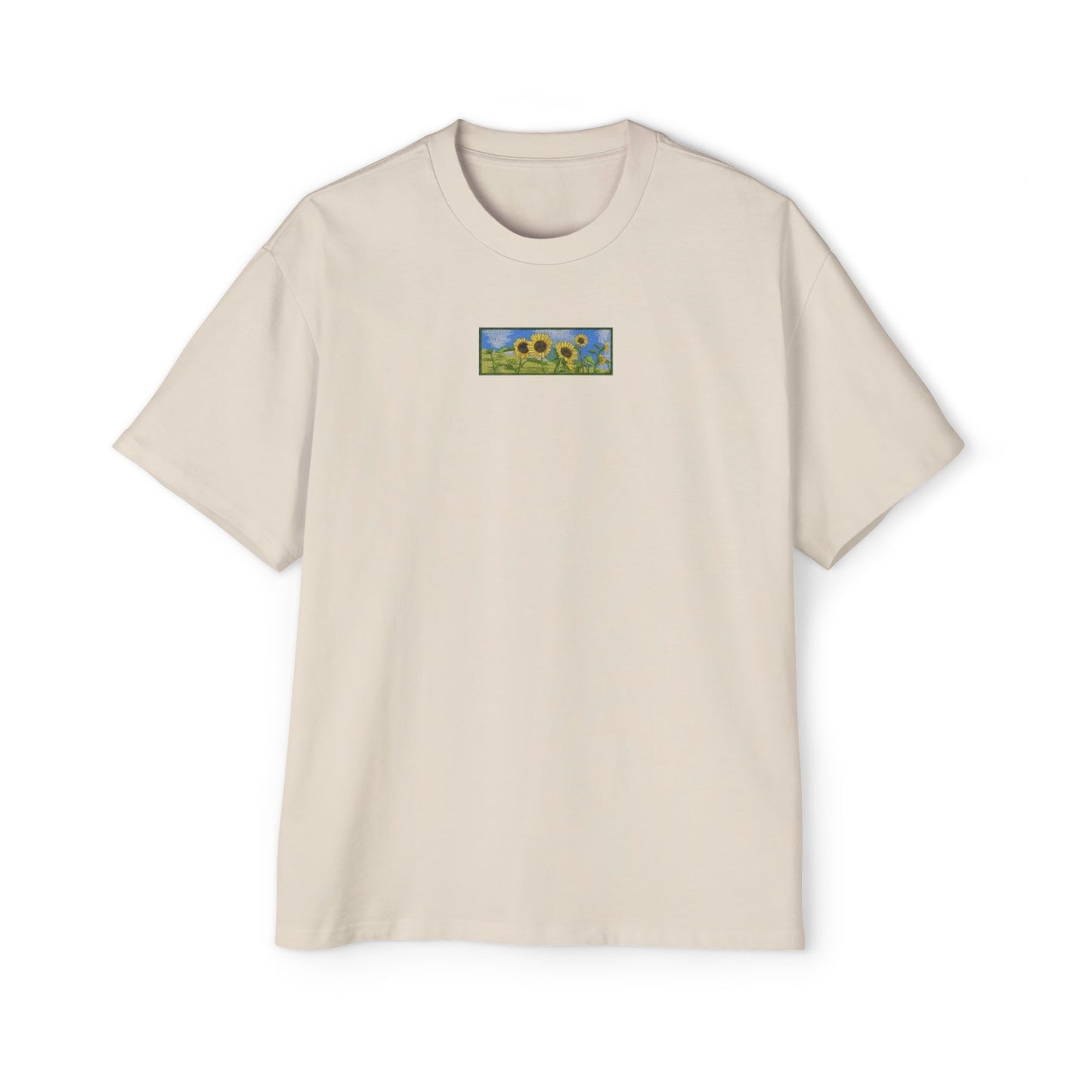Oversized Embroidered T-Shirt – SunFlower | Urbon Bonds