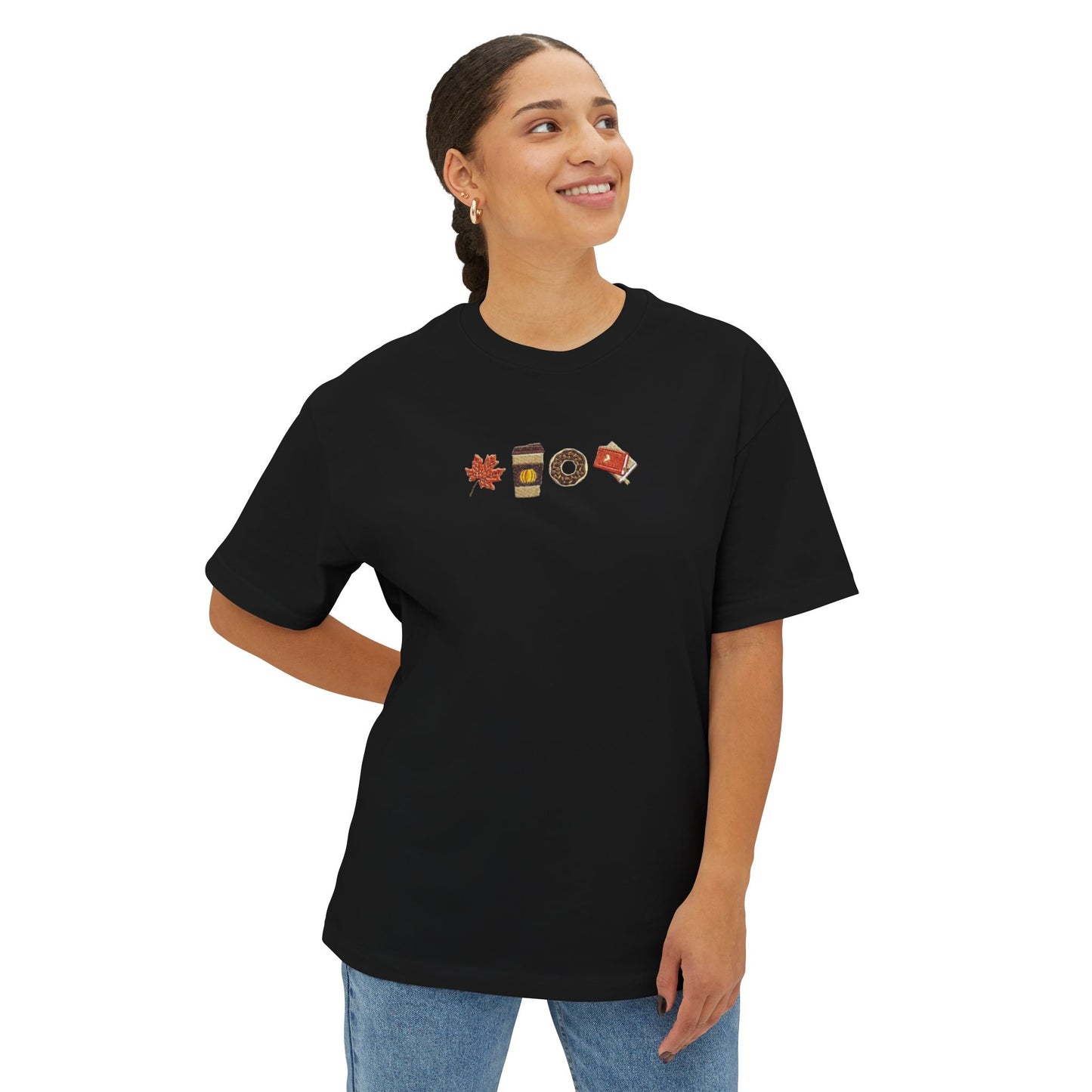 Oversized Embroidered T-Shirt – Coffee & Chill | Urbon Bonds