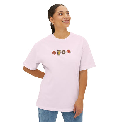 Oversized Embroidered T-Shirt – Coffee & Chill | Urbon Bonds