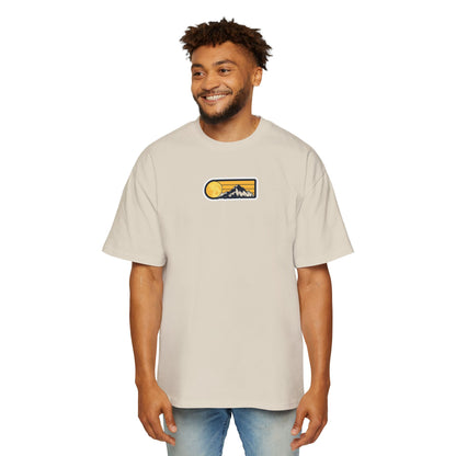 Oversized Embroidered T-Shirt – Sun With Mountain | Urbon Bonds
