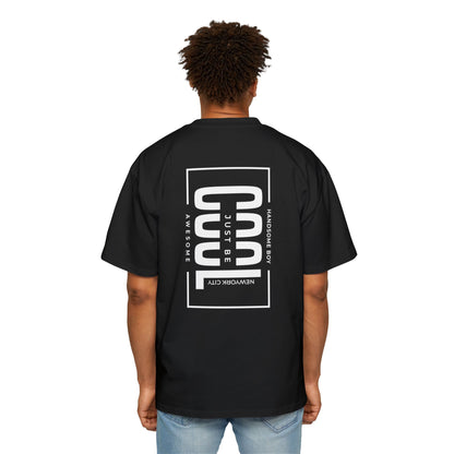 Unisex “Just Be Cool” Graphic Back-Print T-Shirt – Oversized Fit (Black)